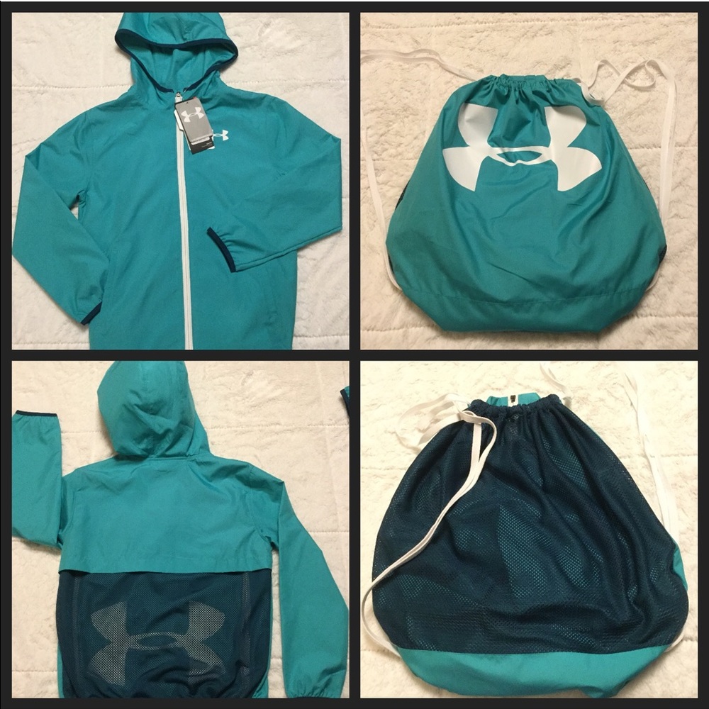 Girls Under Armour windbreaker/ bag combo